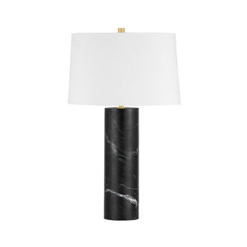 Hudson Valley One Light Table Lamp from the Sprague collection in Aged Brass finish