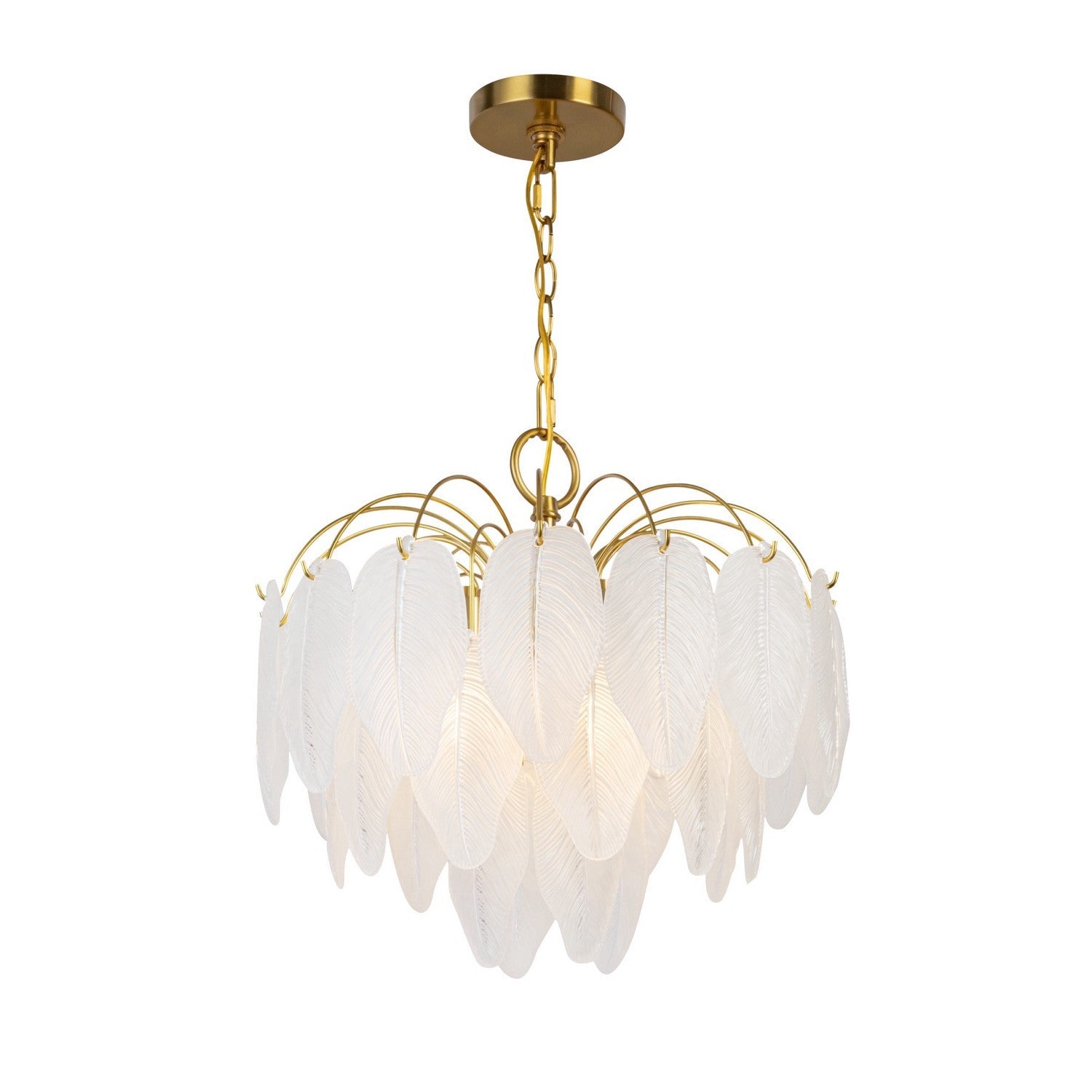Artcraft Four Light Chandelier from the Alessia collection in Brushed Brass finish