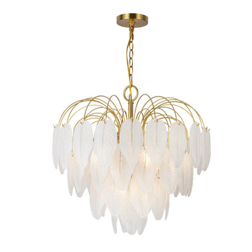 Artcraft Ten Light Chandelier from the Alessia collection in Brushed Brass finish