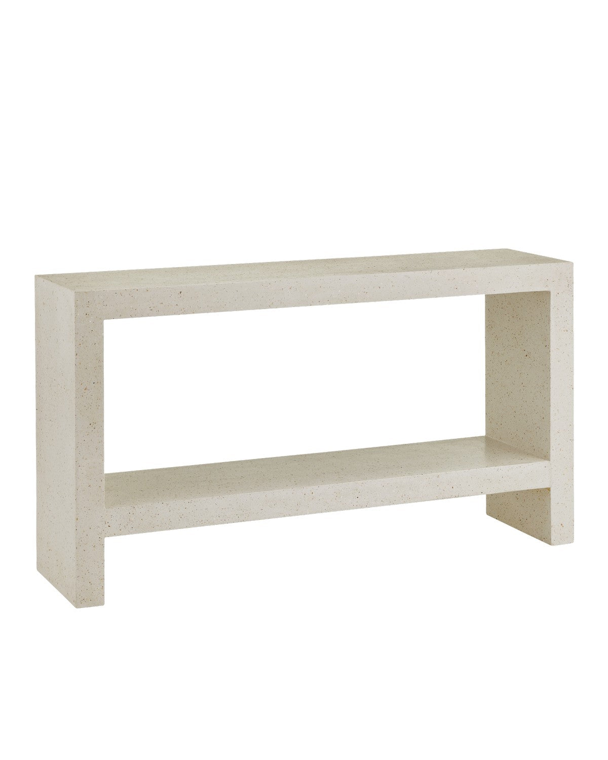 Currey and Company Console Table from the Carson Collection collection in Ivory Terrazzo finish