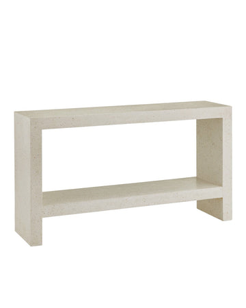 Currey and Company Console Table from the Carson Collection collection in Ivory Terrazzo finish