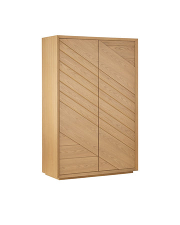 Currey and Company Cabinet from the Margot Collection collection in Light Oak finish