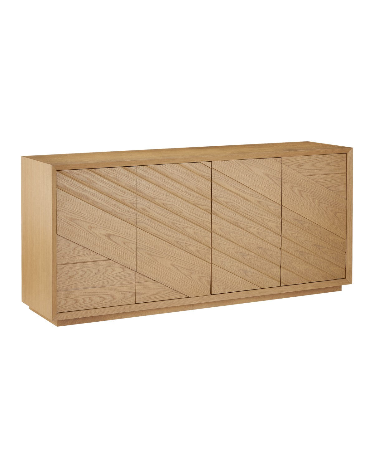 Currey and Company Credenza from the Margot Collection collection in Light Oak / Beige finish