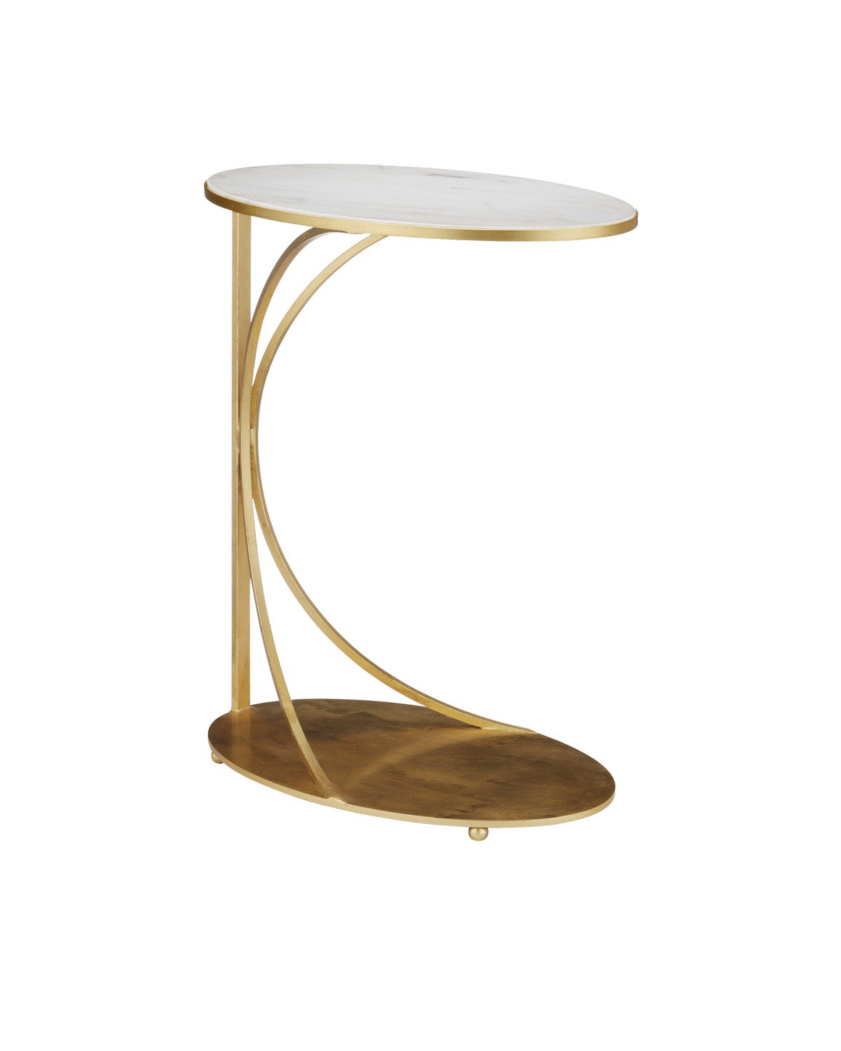 Currey and Company Table in Gold Leaf / Natural finish