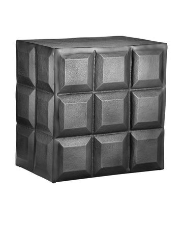 Currey and Company Side Table in Black Nickel finish