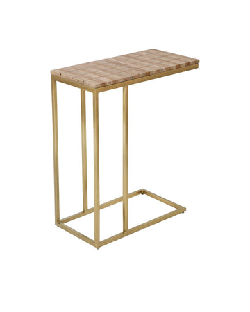 Currey and Company Table from the Dezi Collection collection in Natural / Brass finish