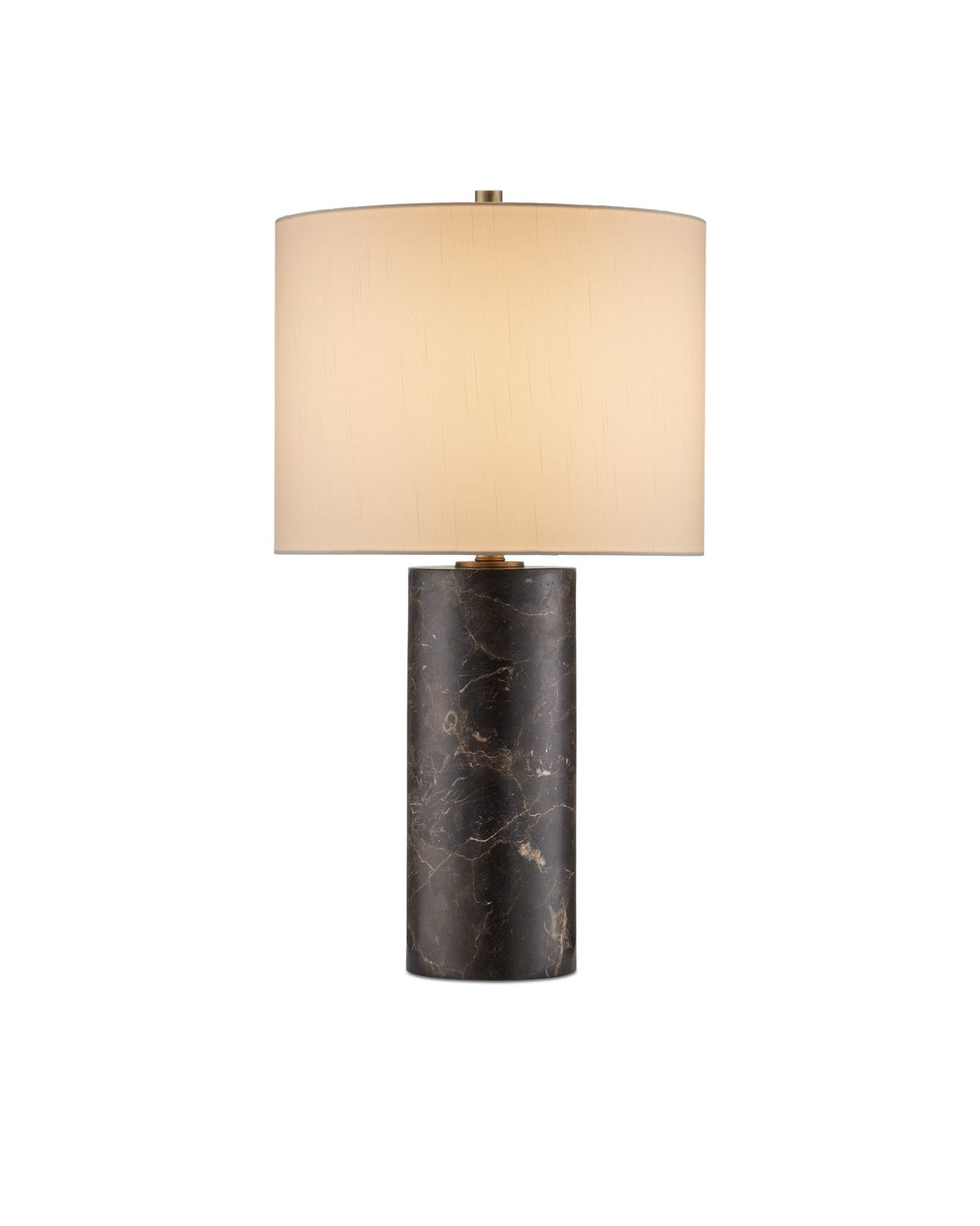 Currey and Company One Light Table Lamp from the Vespera Collection collection in Coffee Brown / Antique Brass finish