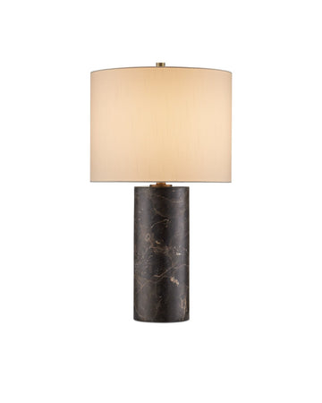 Currey and Company One Light Table Lamp from the Vespera Collection collection in Coffee Brown / Antique Brass finish