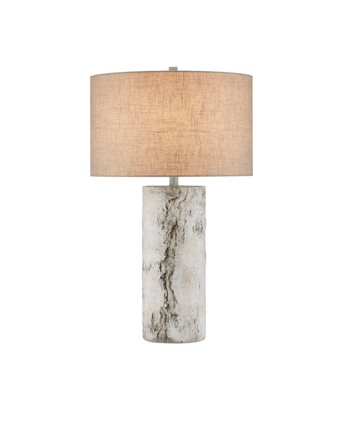 Currey and Company One Light Table Lamp from the Faux Birch Collection collection in Birch White / Gray finish