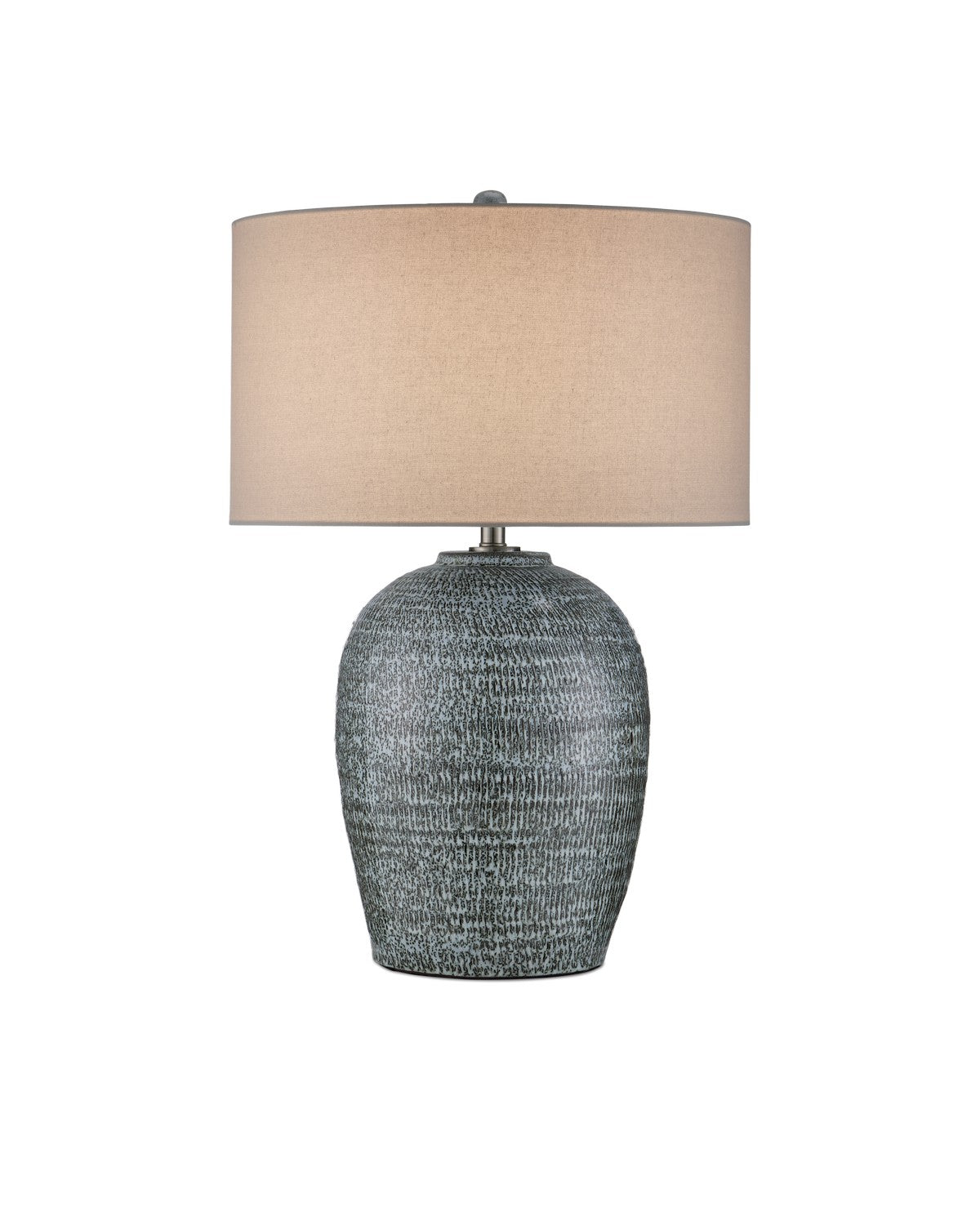 Currey and Company One Light Table Lamp in Reactive Black & White finish