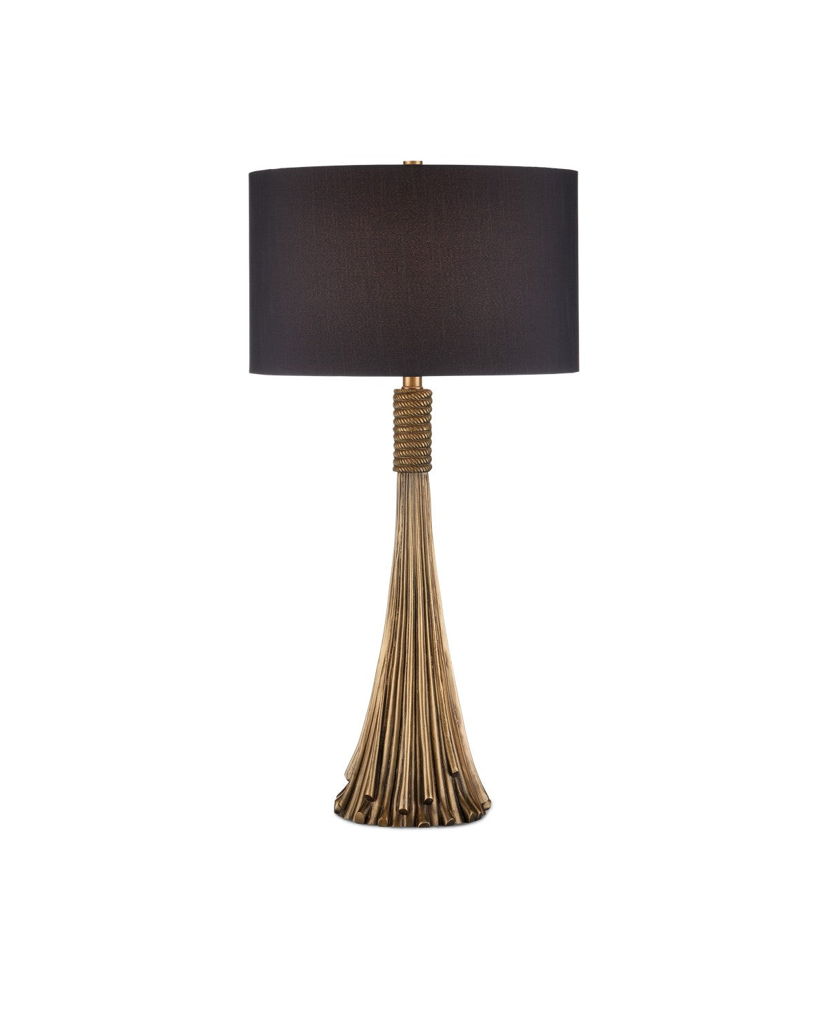Currey and Company One Light Table Lamp in Antique Brass finish