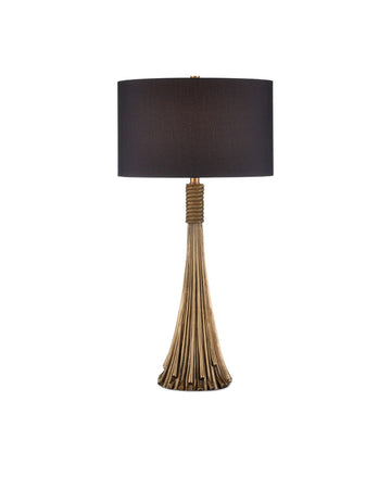 Currey and Company One Light Table Lamp in Antique Brass finish