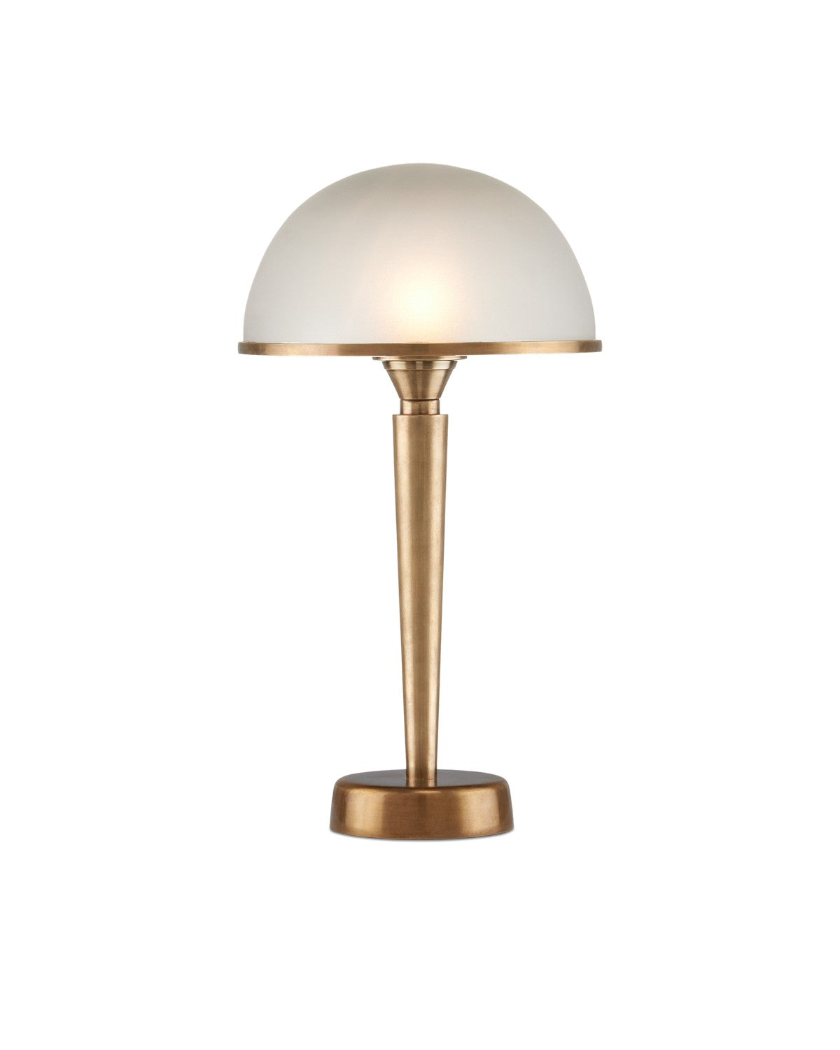 Currey and Company LED Table Lamp in Antique Brass / Frosted finish