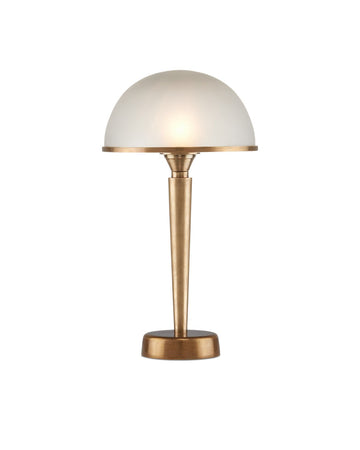 Currey and Company LED Table Lamp in Antique Brass / Frosted finish