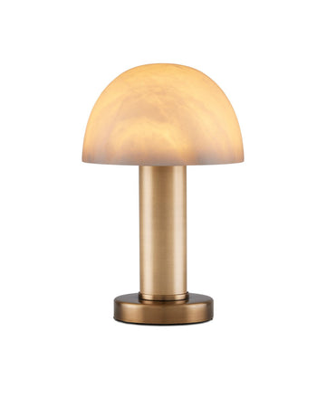 Currey and Company One Light Table Lamp in Natural / Brass finish