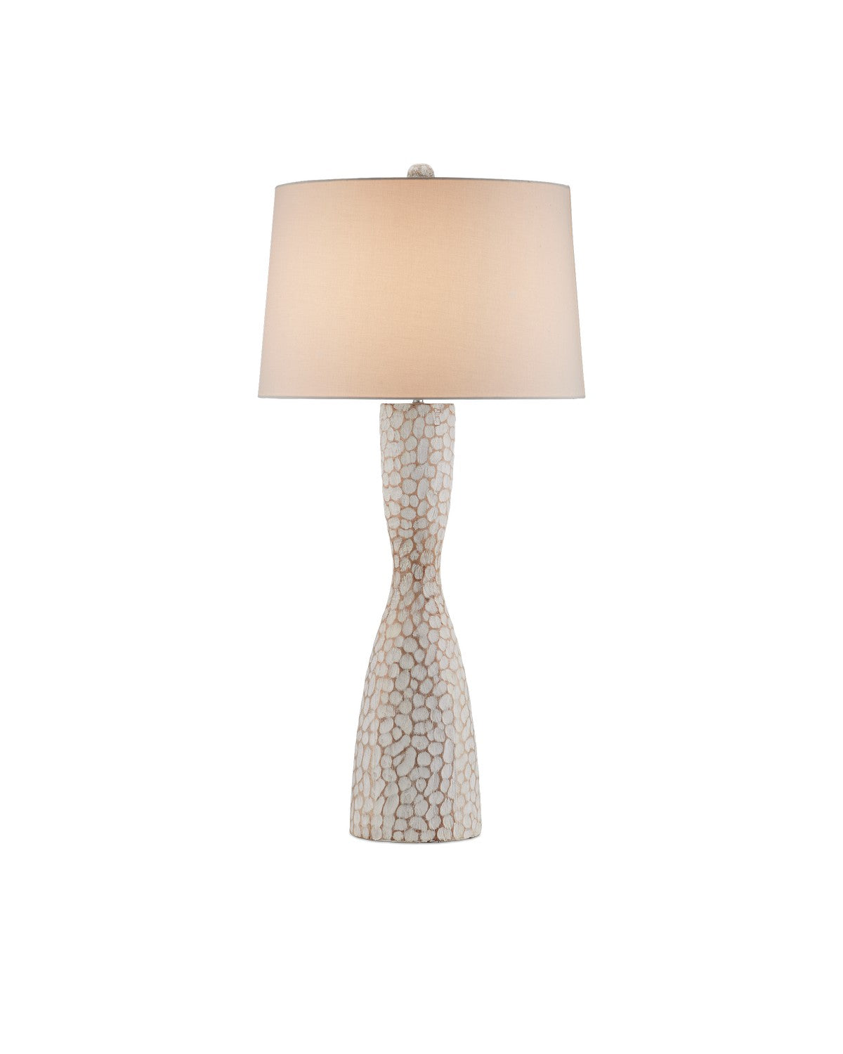 Currey and Company One Light Table Lamp from the Edwell Collection collection in Whitewash finish