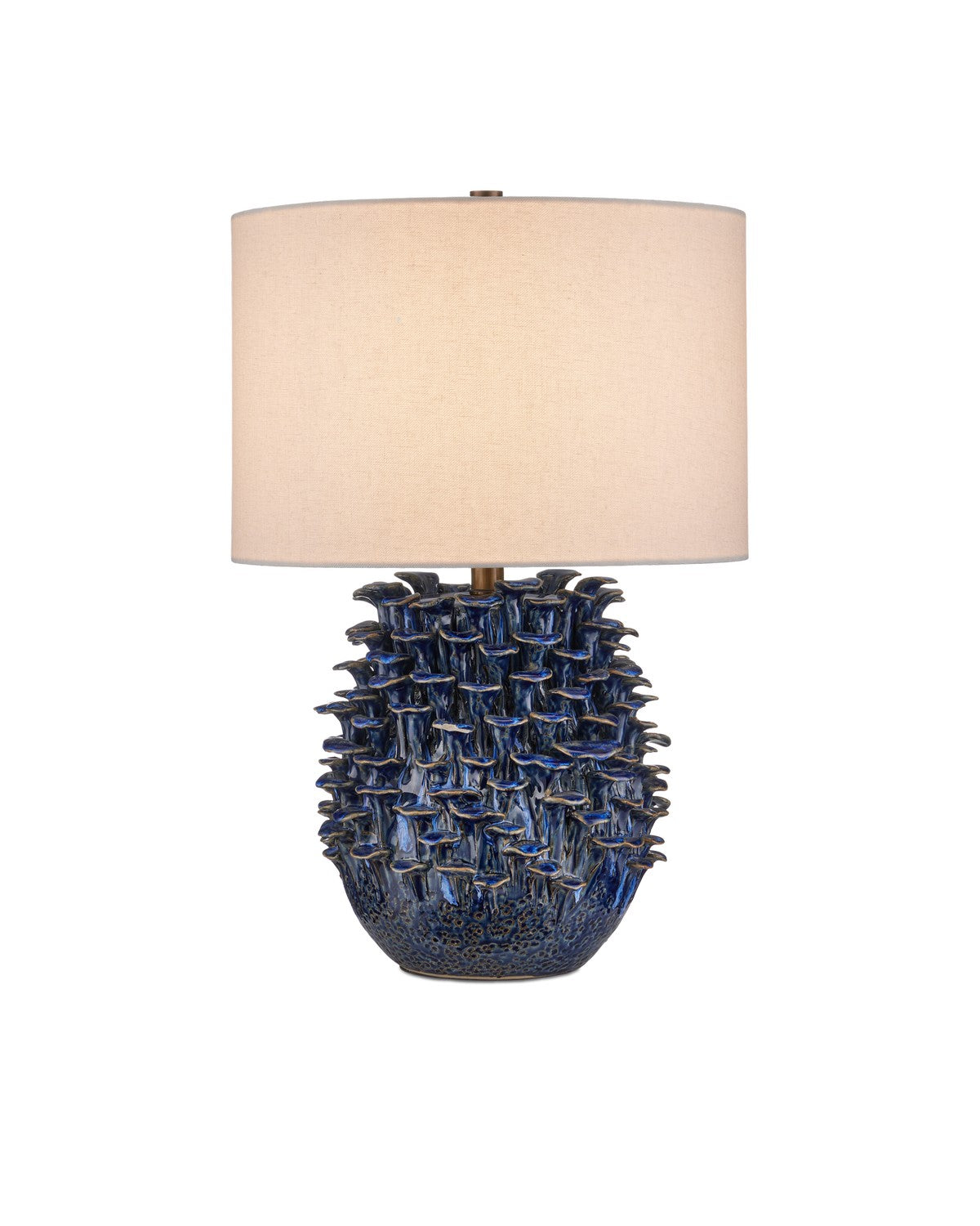 Currey and Company One Light Table Lamp in Dark Blue Reactive finish