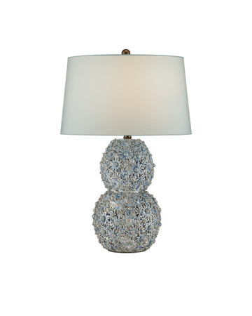Currey and Company One Light Table Lamp from the Jessamine Collection collection in Cloud Blue finish
