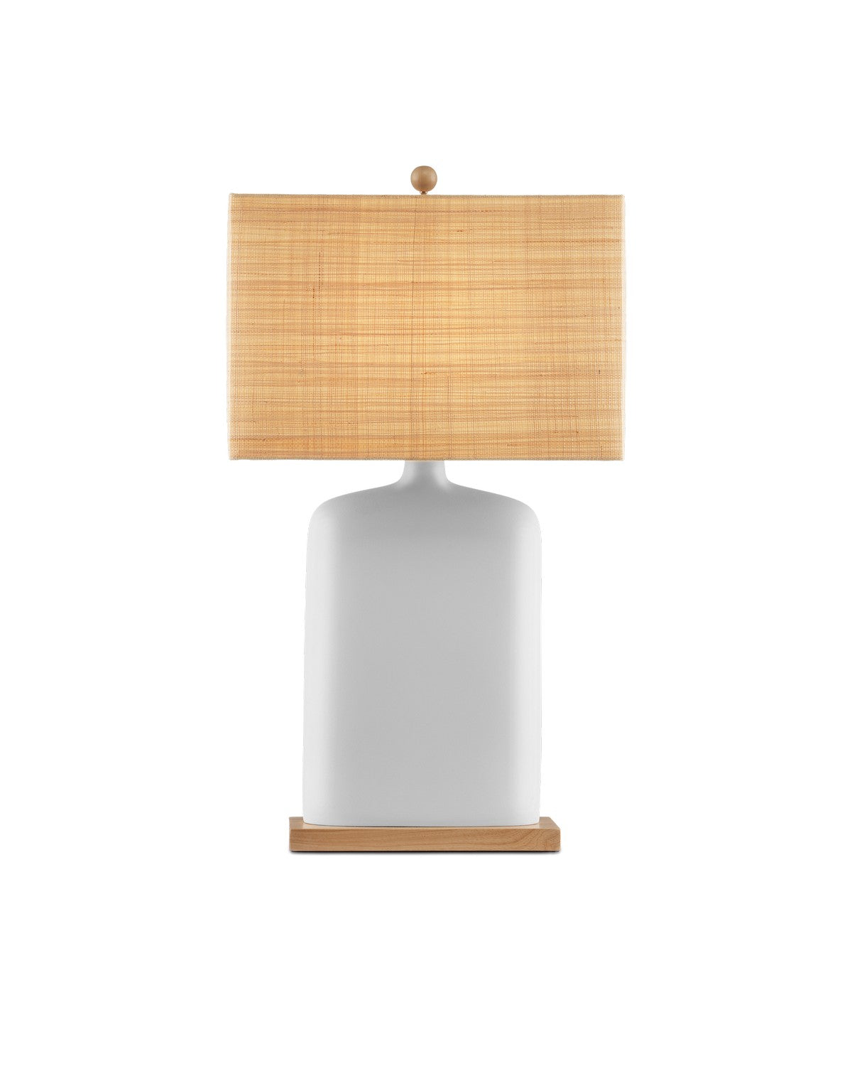 Currey and Company One Light Table Lamp from the Musing Collection collection in White / Natural finish