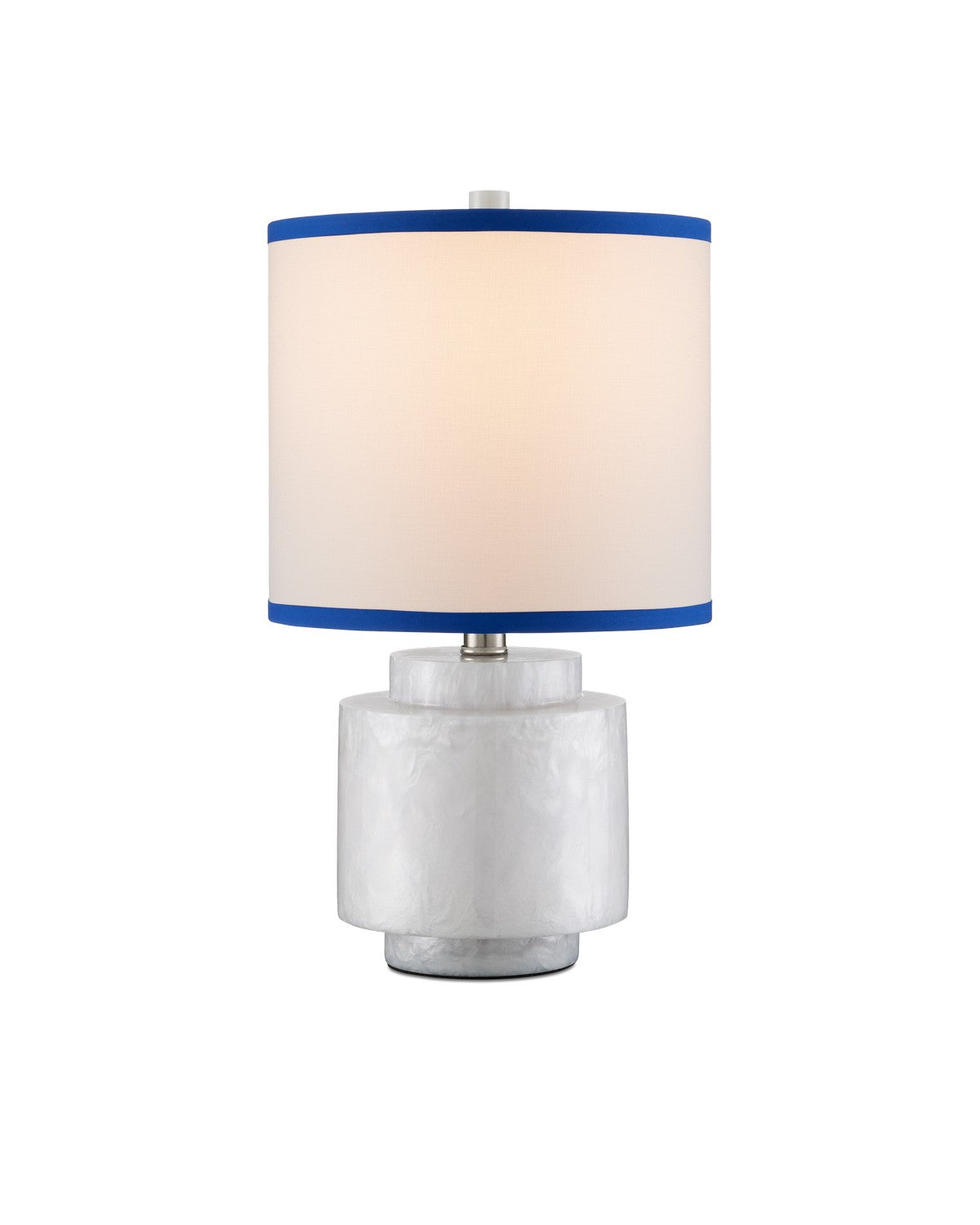 Currey and Company One Light Table Lamp from the Beryl Collection collection in White Swirl finish