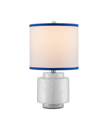 Currey and Company One Light Table Lamp from the Beryl Collection collection in White Swirl finish