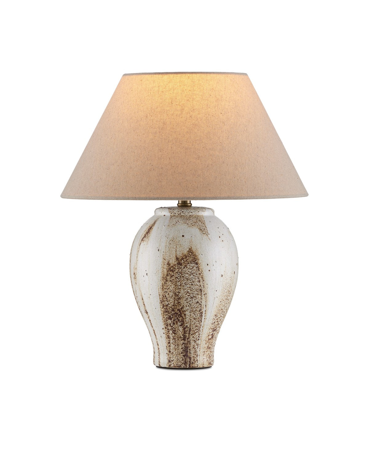 Currey and Company One Light Table Lamp in Beige / Off-White finish
