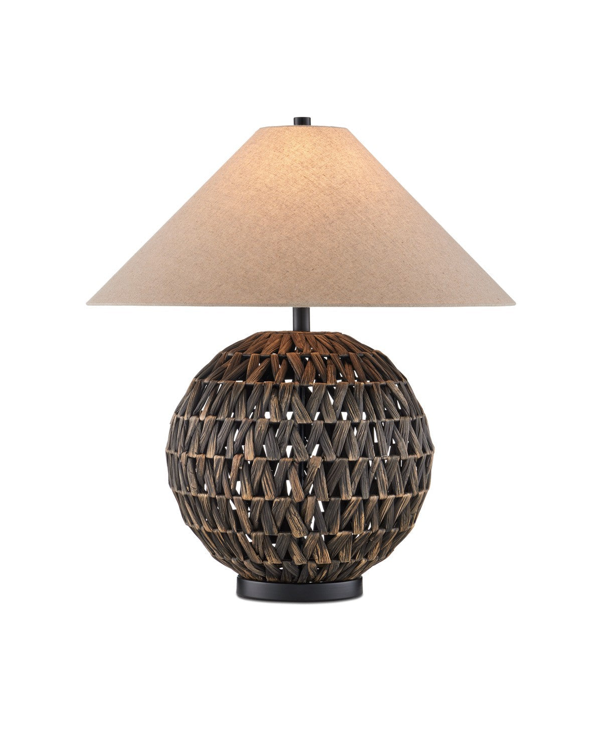 Currey and Company One Light Table Lamp in Black finish