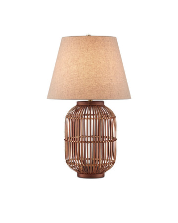 Currey and Company One Light Table Lamp in Natural finish