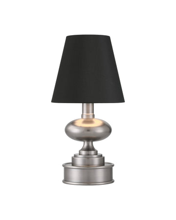 Currey and Company One Light Table Lamp from the Galavant Collection collection in Brushed Nickel finish