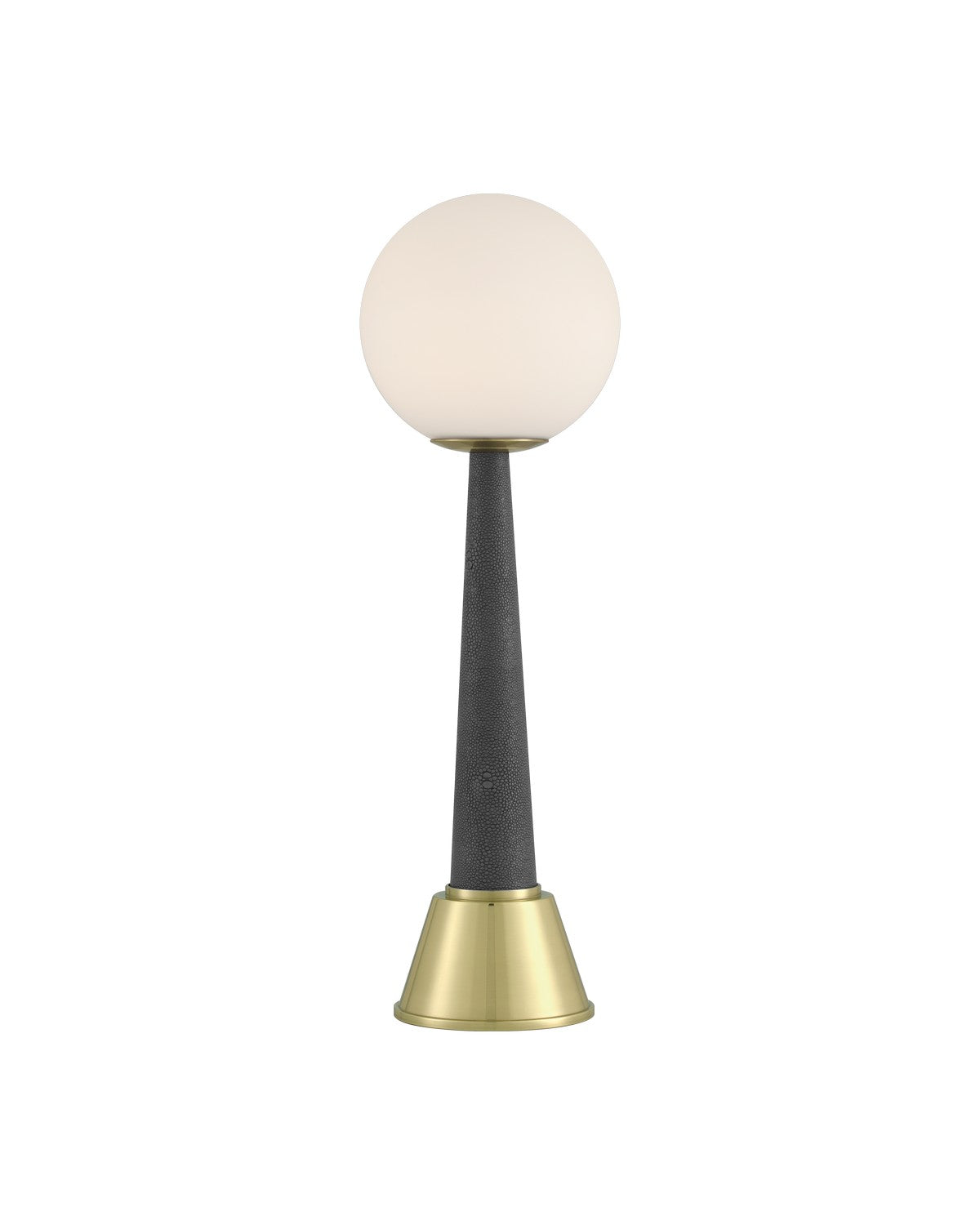 Currey and Company LED Table Lamp in Polished Brass / Milk finish