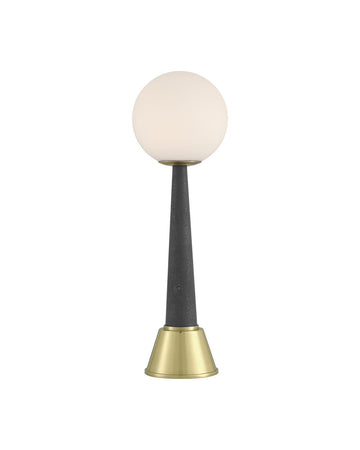 Currey and Company LED Table Lamp in Polished Brass / Milk finish