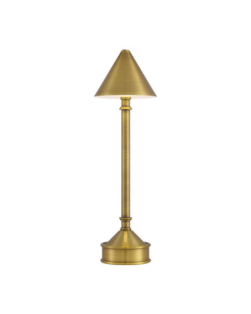 Currey and Company LED Table Lamp from the Traipse Collection collection in Brass finish