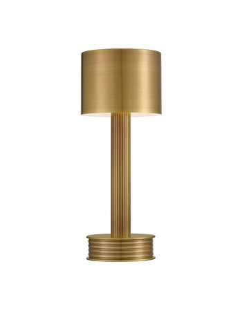 Currey and Company LED Table Lamp from the Traverse Collection collection in Brass finish