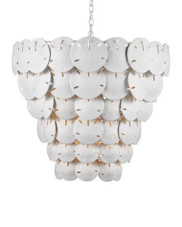 Currey and Company Eight Light Chandelier from the Tulum Collection collection in White / Sugar White finish