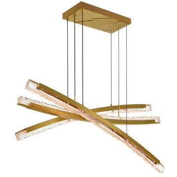CWI Lighting LED Chandelier from the Saber collection in Brass finish