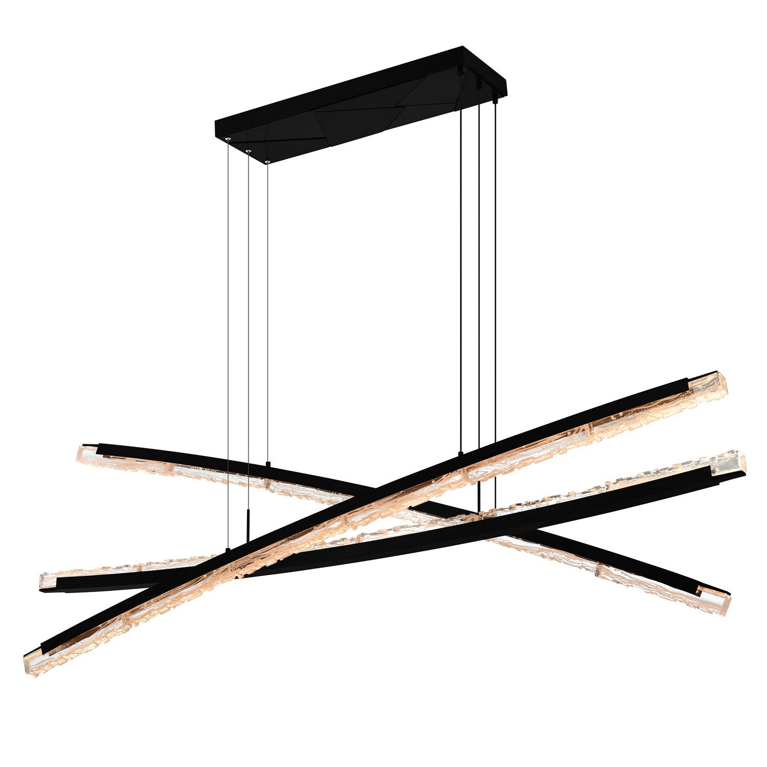 CWI Lighting LED Chandelier from the Saber collection in Black finish