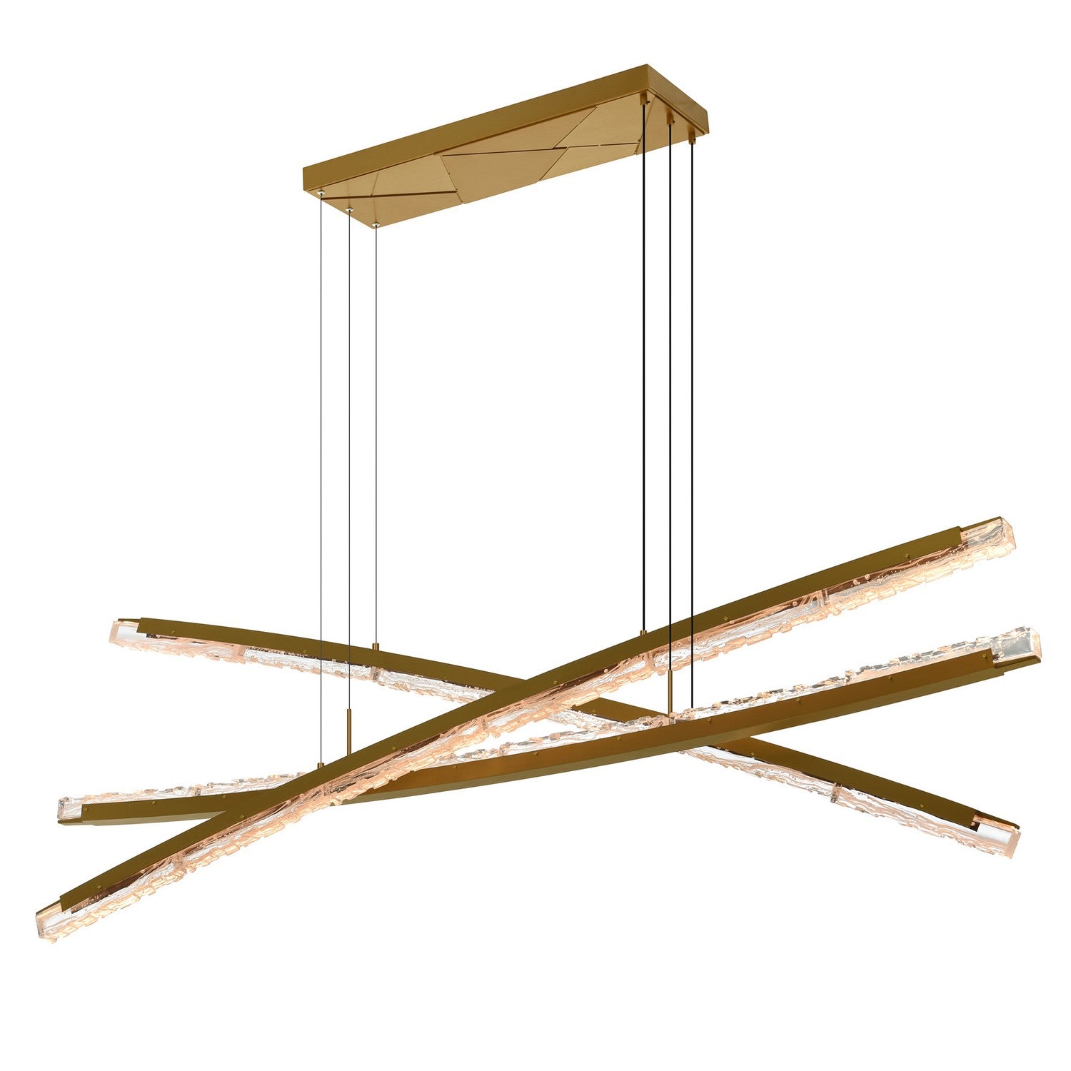 CWI Lighting LED Chandelier from the Saber collection in Brass finish