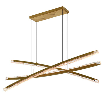 CWI Lighting LED Chandelier from the Saber collection in Brass finish