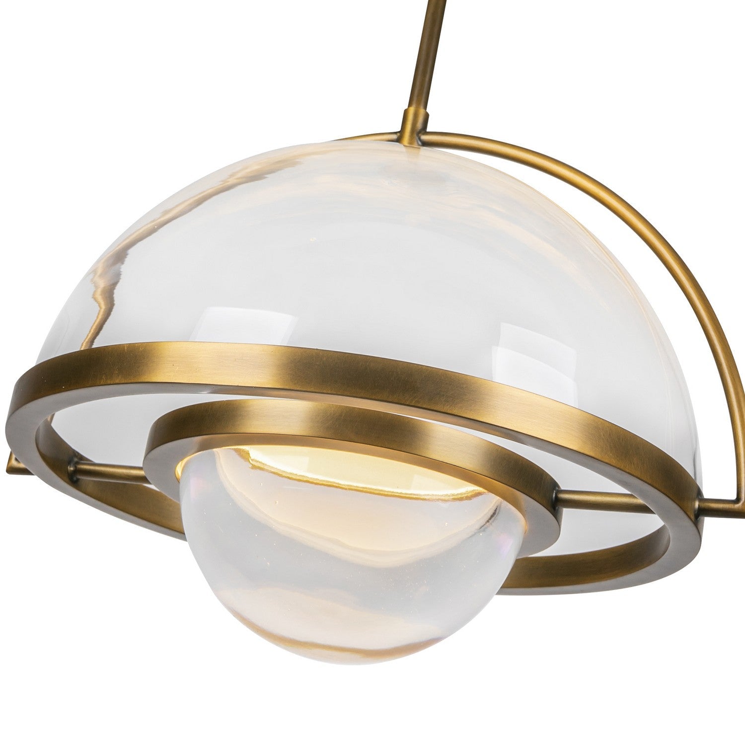 Kuzco Lighting LED Pendant from the Bowery collection in Vintage Brass finish