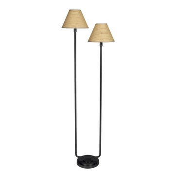 Regina Andrew Two Light Floor Lamp from the Polly collection in Blackened Brass finish
