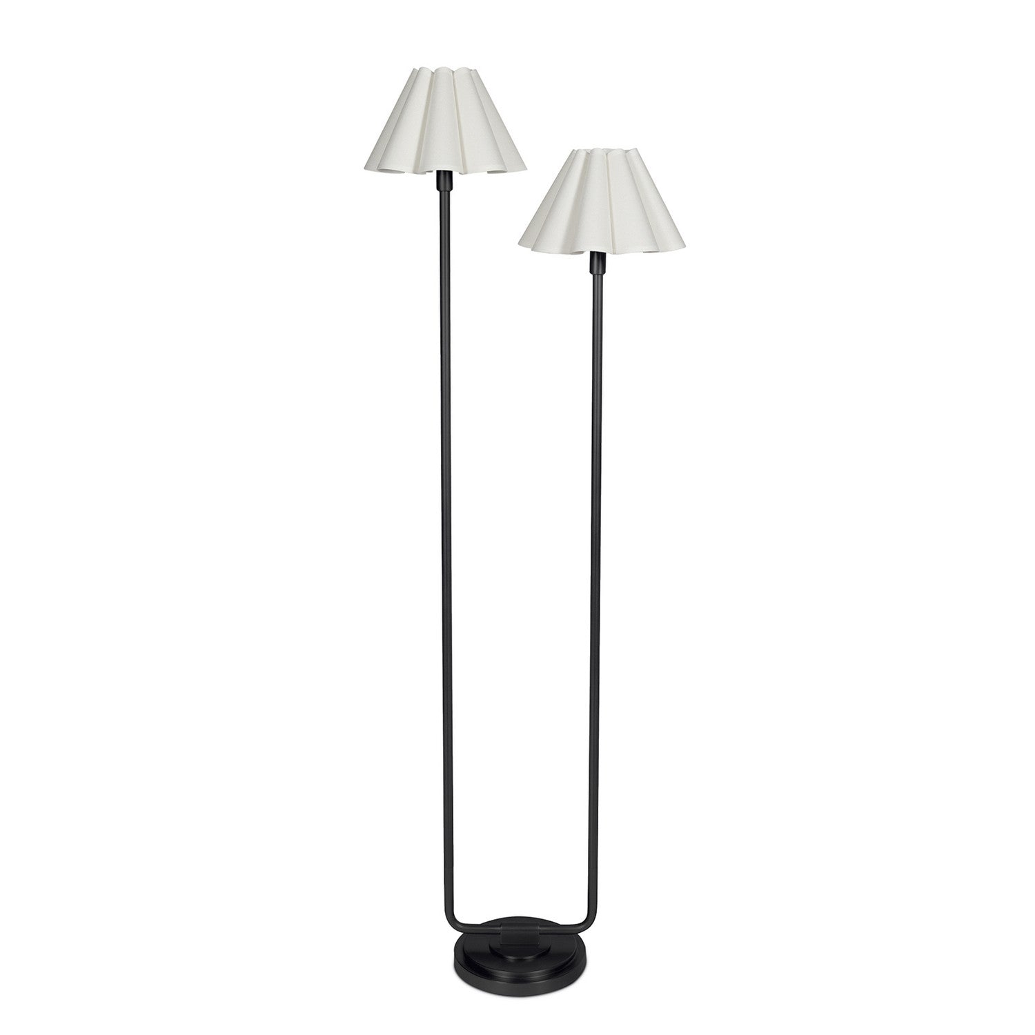 Regina Andrew Two Light Floor Lamp from the Polly collection in Blackened Brass finish