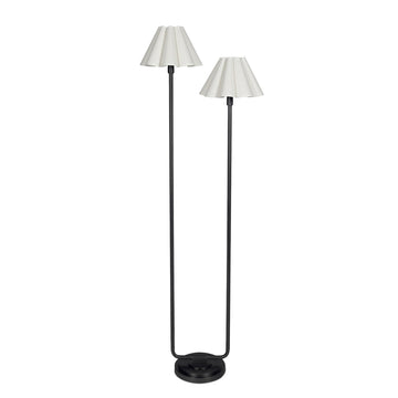 Regina Andrew Two Light Floor Lamp from the Polly collection in Blackened Brass finish