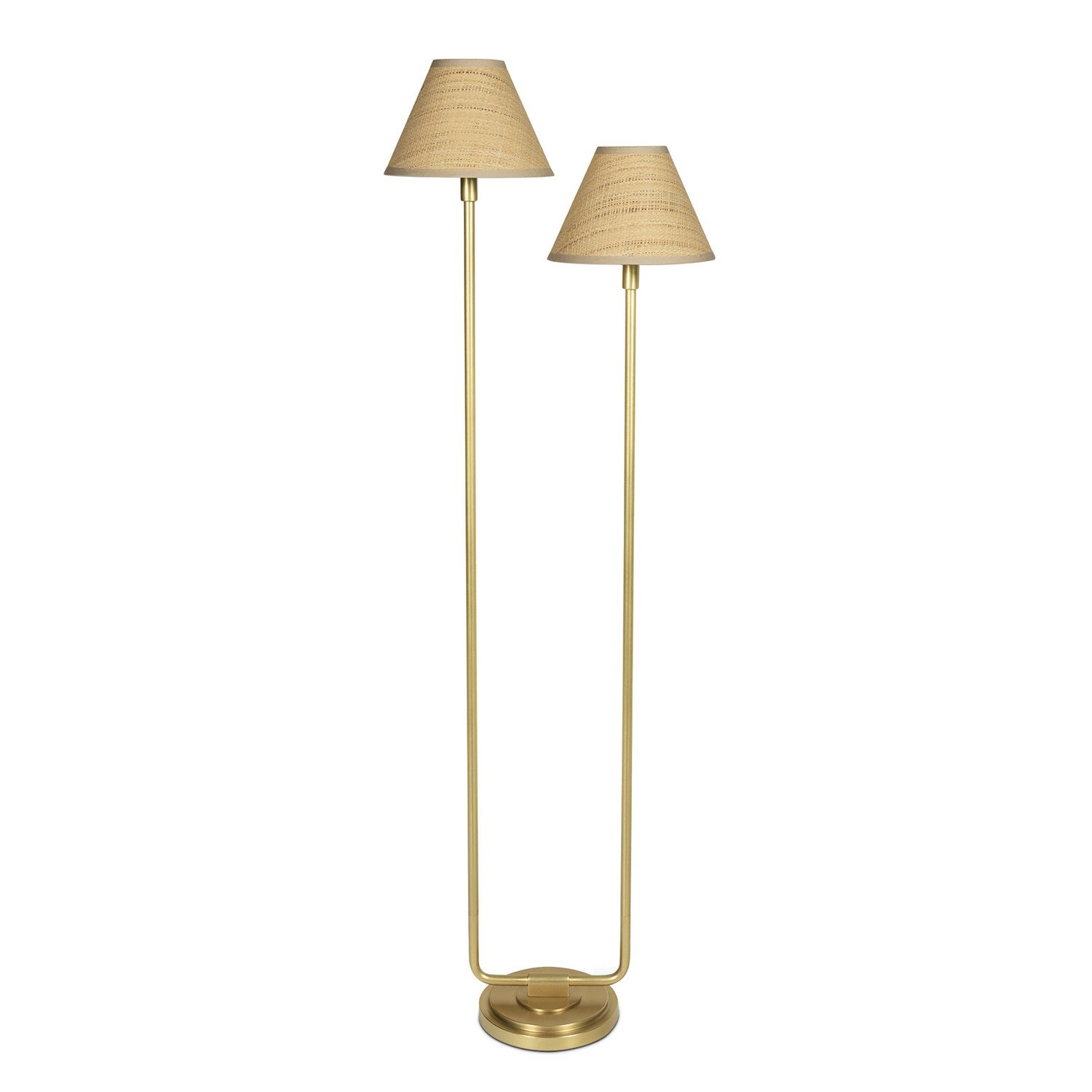 Regina Andrew Two Light Floor Lamp from the Polly collection in Natural Brass finish