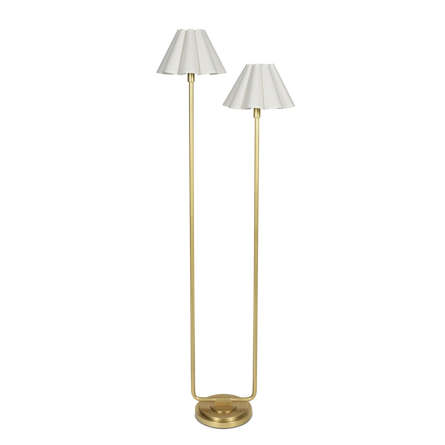 Regina Andrew Two Light Floor Lamp from the Polly collection in Natural Brass finish