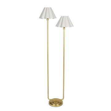 Regina Andrew Two Light Floor Lamp from the Polly collection in Natural Brass finish
