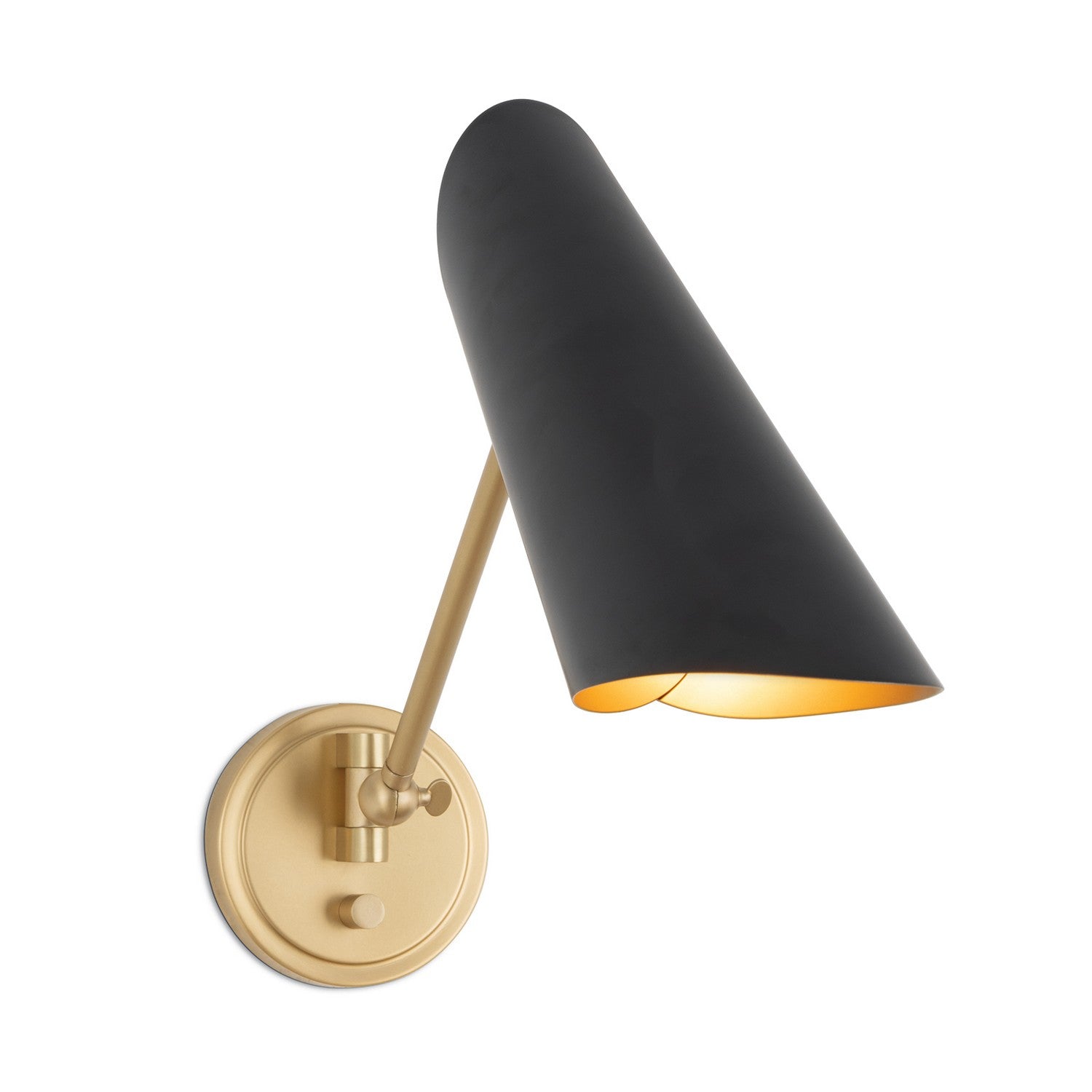 Regina Andrew One Light Wall Sconce from the Vest collection in Blackened Brass finish