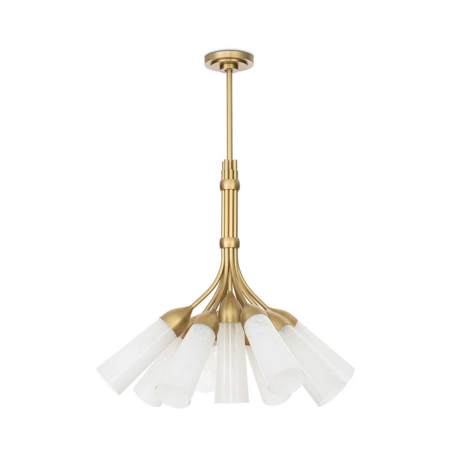 Regina Andrew Nine Light Chandelier from the Mousseaux collection in Natural Brass finish