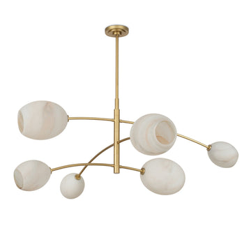 Regina Andrew Six Light Chandelier from the Artemis collection in Natural Brass finish