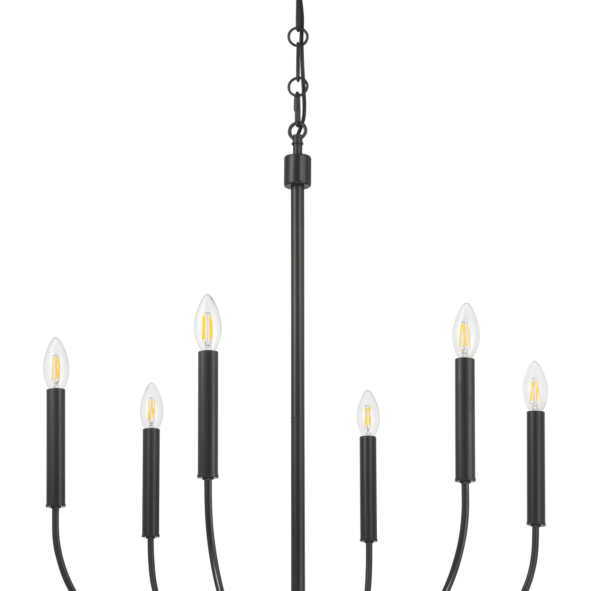 Craftmade Six Light Chandelier from the Traci collection in Flat Black finish