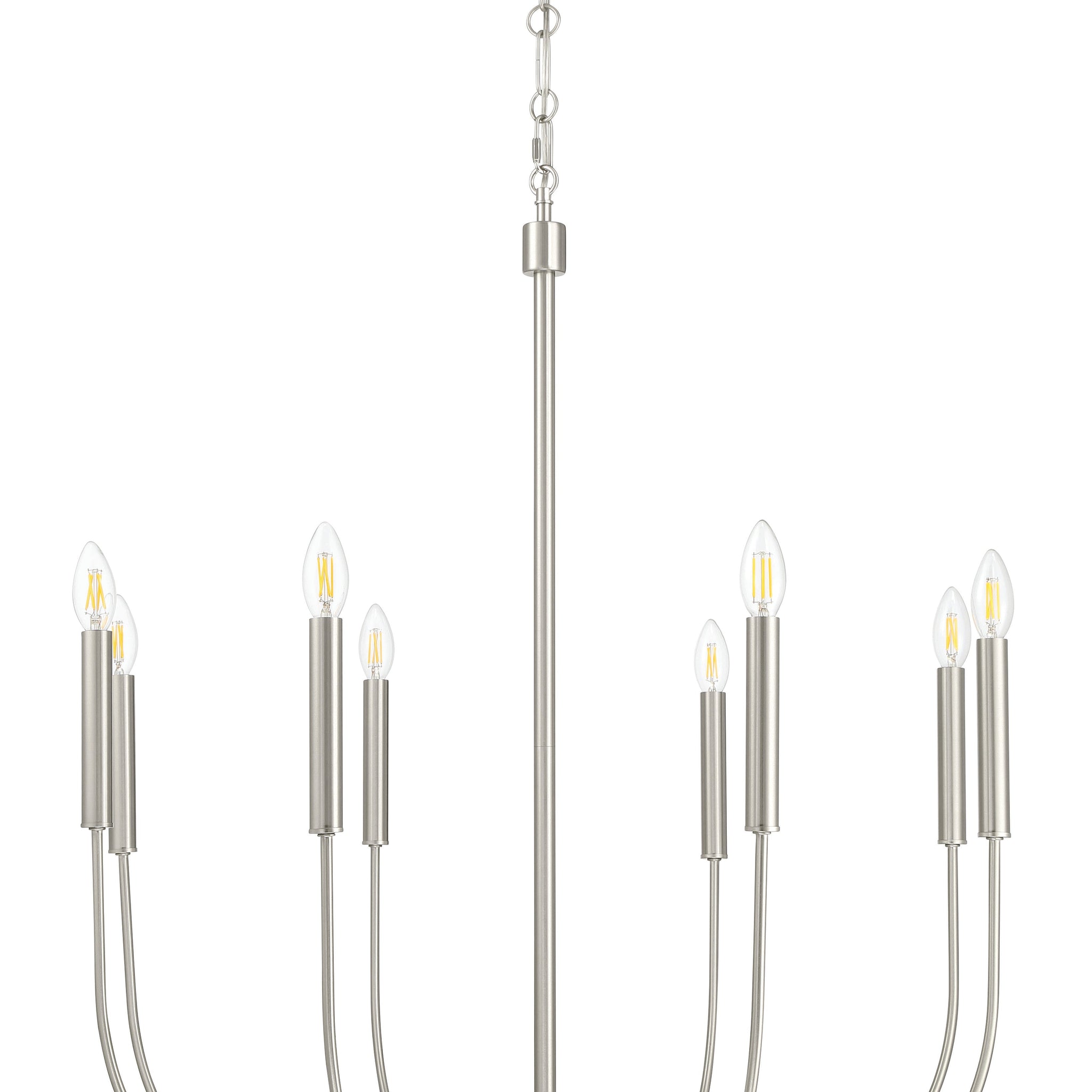 Craftmade Eight Light Chandelier from the Traci collection in Brushed Polished Nickel finish